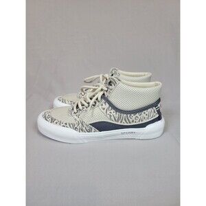 EUC Sperry Women's 8 Soletide Mid Seacycled Sneaker Beige Gray STS87848 Animal